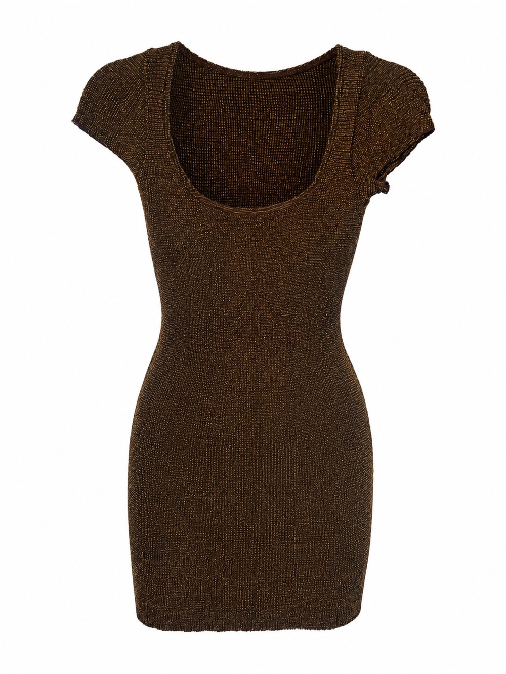 Bond-Eye Metallic Knit Stretch Dress - Picture 2 of 5